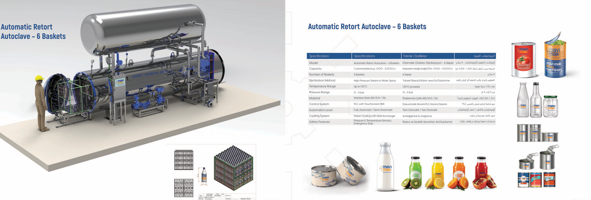 Automatic Retort Autoclave – 6 Baskets